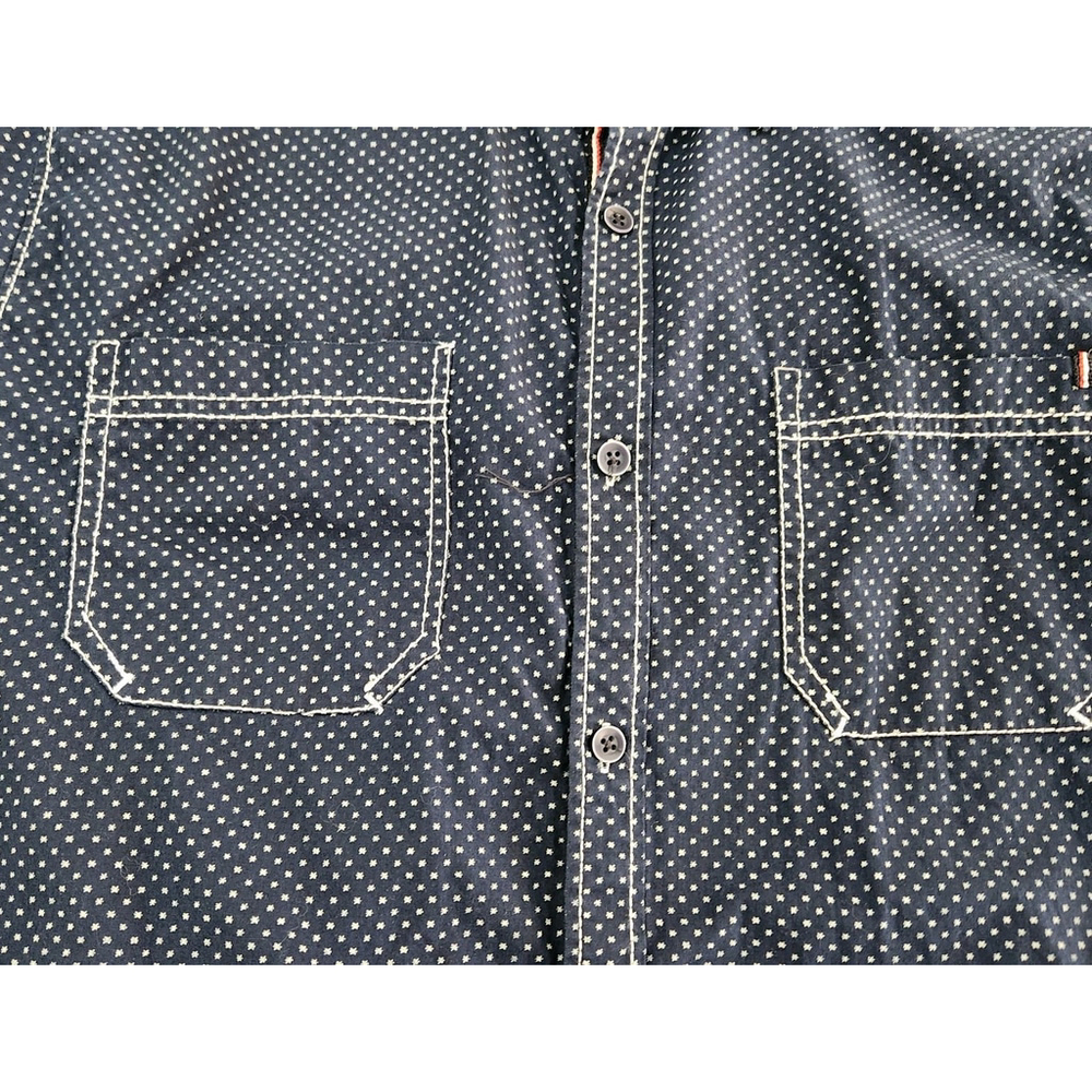 Free Planet Shirt Mens Large Button Up Long Sleeves Pockets - Picture 4 of 9